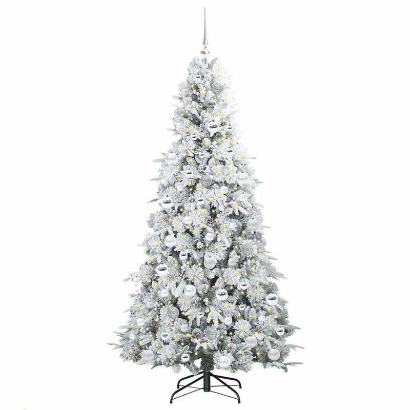 Chargez l'image dans la visionneuse de la galerie, Vidaxl kunstmatige inklapbare kerstboom wit 180 cm pe en pvc