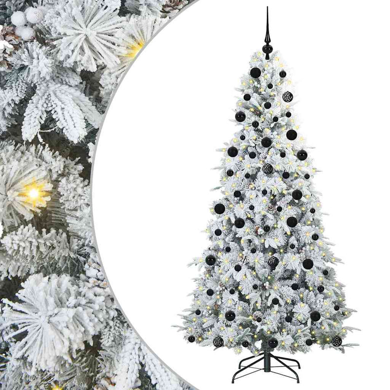 Afbeelding laden in galerijviewer, Vidaxl kunstmatige inklapbare kerstboom wit 210 cm pe en pvc