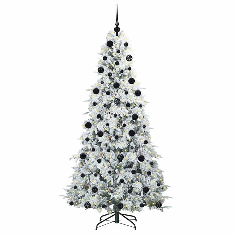 Afbeelding laden in galerijviewer, Vidaxl kunstmatige inklapbare kerstboom wit 210 cm pe en pvc