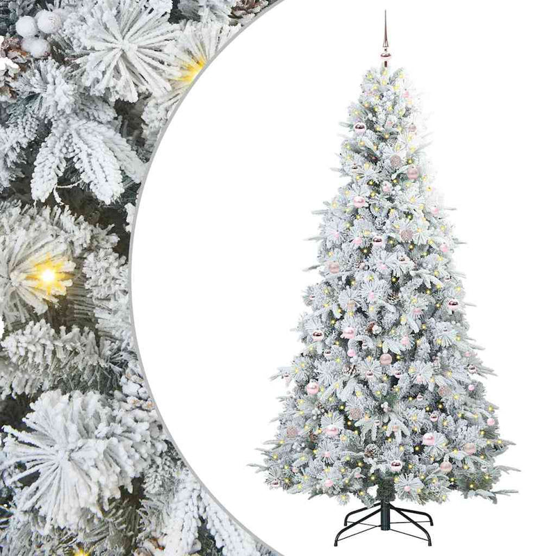 Afbeelding laden in galerijviewer, Vidaxl kunstmatige inklapbare kerstboom wit 240 cm pe en pvc