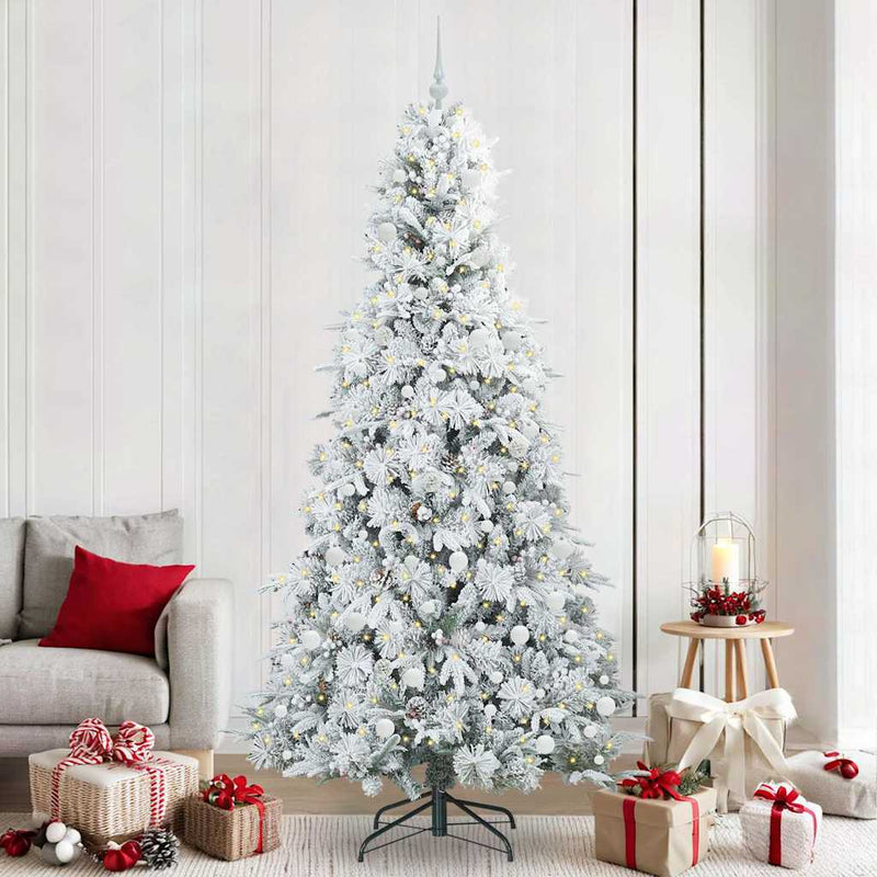 Chargez l'image dans la visionneuse de la galerie, Vidaxl kunstmatige inklapbare kerstboom wit 240 cm pe en pvc