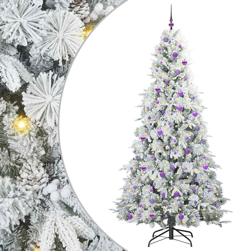 ギャラリービューアに画像をロードする, Vidaxl kunstmatige inklapbare kerstboom wit 240 cm pe en pvc