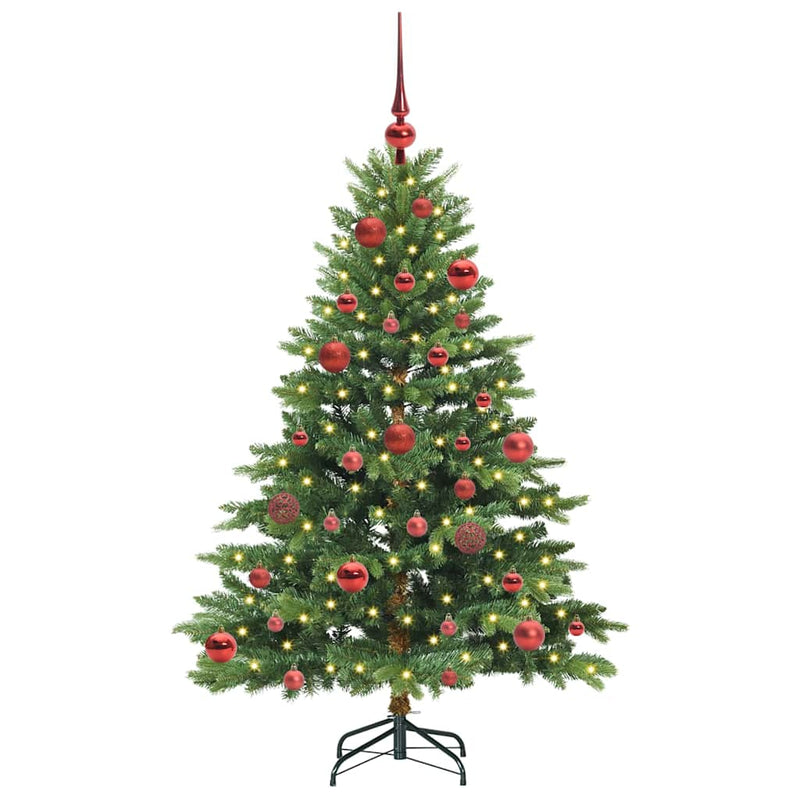 Afbeelding laden in galerijviewer, Vidaxl kunstkerstboom met 150 led met standaard groen 150 cm pe en pvc