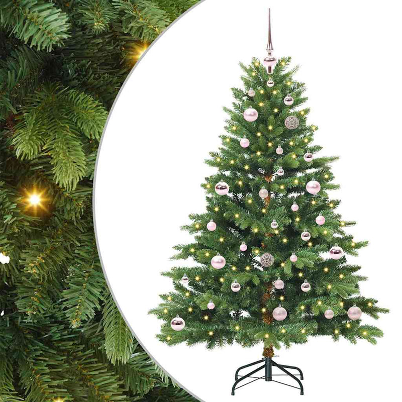 Afbeelding laden in galerijviewer, Vidaxl kunstkerstboom met 150 led met standaard groen 150 cm pe en pvc
