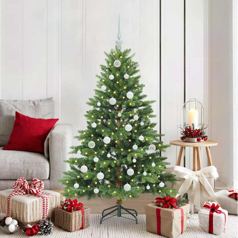 Afbeelding laden in galerijviewer, Vidaxl kunstkerstboom met 150 led met standaard groen 150 cm pe en pvc