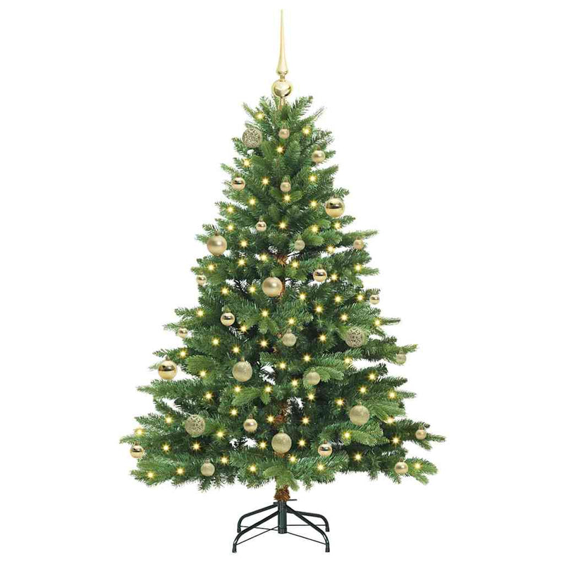 Afbeelding laden in galerijviewer, Vidaxl kunstkerstboom met 150 led met standaard groen 150 cm pe en pvc