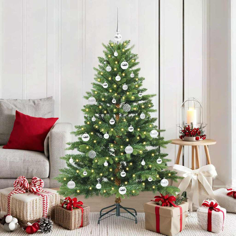Afbeelding laden in galerijviewer, Vidaxl kunstkerstboom met 150 led met standaard groen 150 cm pe en pvc