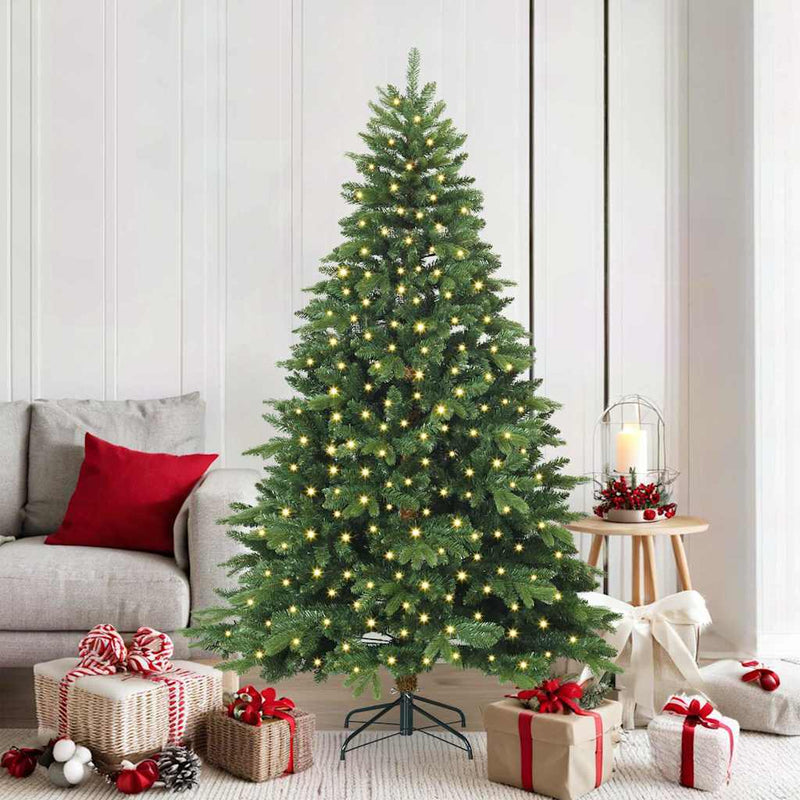 ギャラリービューアに画像をロードする, Vidaxl kunstkerstboom met 300 led met standaard groen 180 cm pe en pvc
