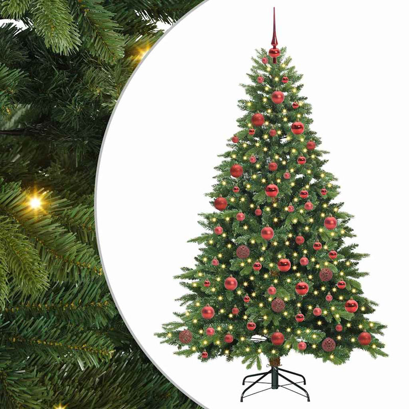 ギャラリービューアに画像をロードする, Vidaxl kunstkerstboom met 300 led met standaard groen 180 cm pe en pvc