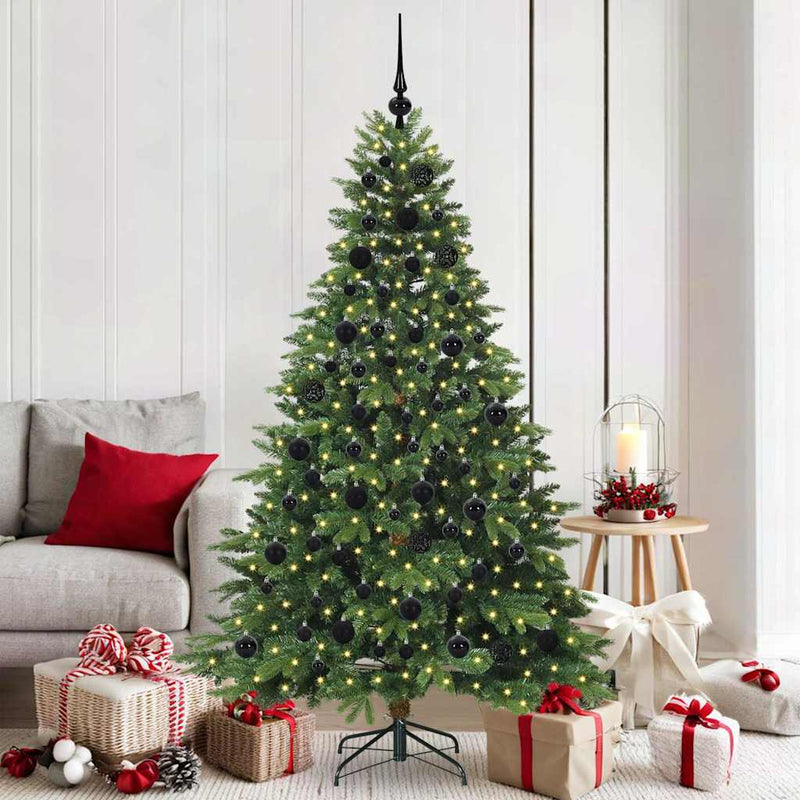 ギャラリービューアに画像をロードする, Vidaxl kunstkerstboom met 300 led met standaard groen 180 cm pe en pvc