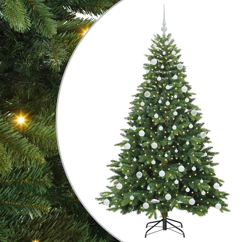 ギャラリービューアに画像をロードする, Vidaxl kunstkerstboom met 300 led met standaard groen 180 cm pe en pvc