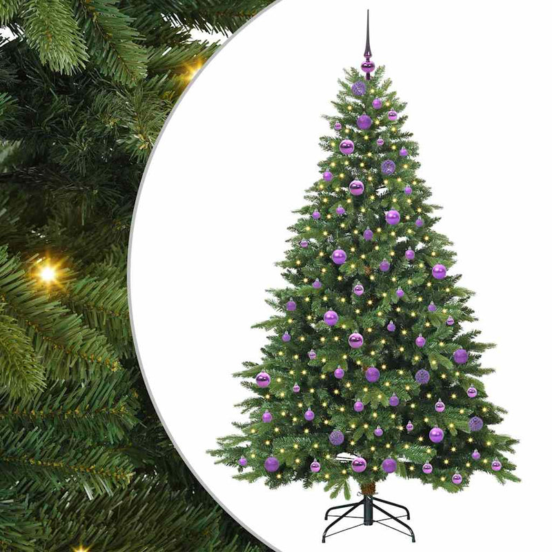 ギャラリービューアに画像をロードする, Vidaxl kunstkerstboom met 300 led met standaard groen 180 cm pe en pvc