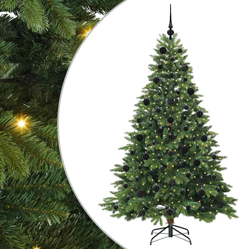 ギャラリービューアに画像をロードする, Vidaxl kunstkerstboom met 300 led met standaard groen 210 cm pe en pvc