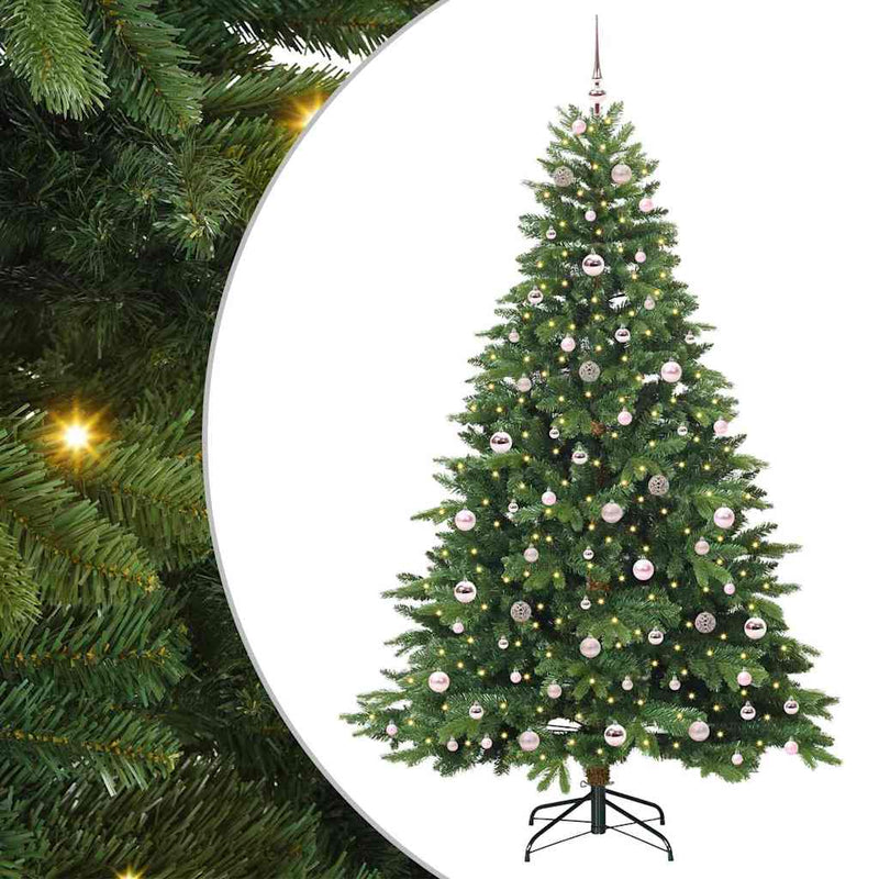 ギャラリービューアに画像をロードする, Vidaxl kunstkerstboom met 300 led met standaard groen 210 cm pe en pvc