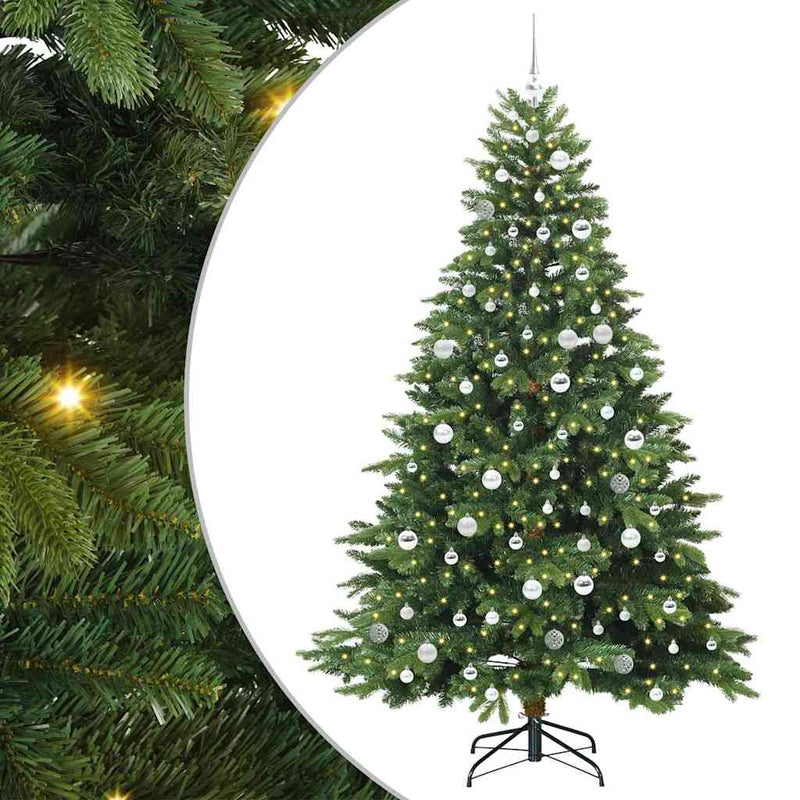 ギャラリービューアに画像をロードする, Vidaxl kunstkerstboom met 300 led met standaard groen 210 cm pe en pvc