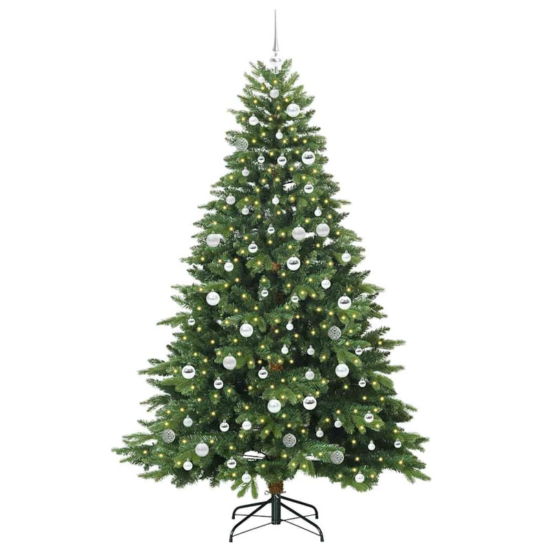 ギャラリービューアに画像をロードする, Vidaxl kunstkerstboom met 300 led met standaard groen 210 cm pe en pvc