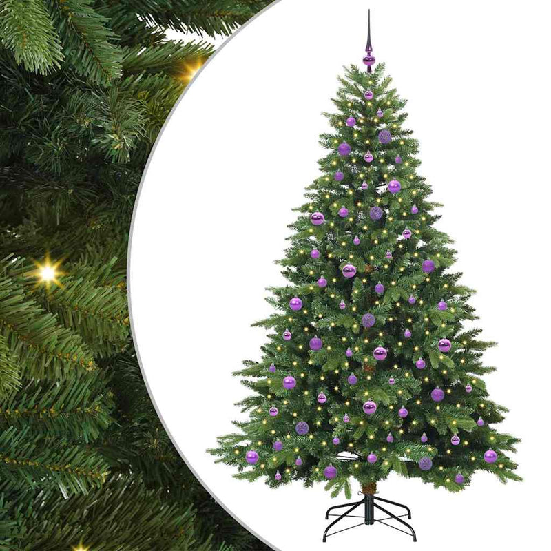 ギャラリービューアに画像をロードする, Vidaxl kunstkerstboom met 300 led met standaard groen 210 cm pe en pvc