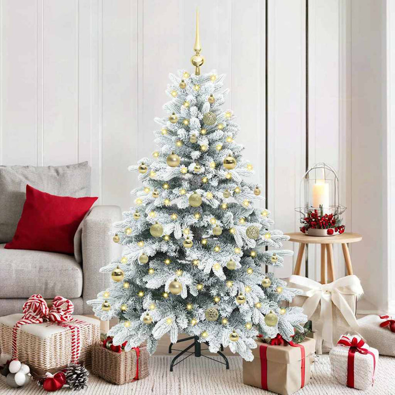 Chargez l'image dans la visionneuse de la galerie, Vidaxl kunstkerstboom met 150 led met standaard wit 150 cm pe en pvc