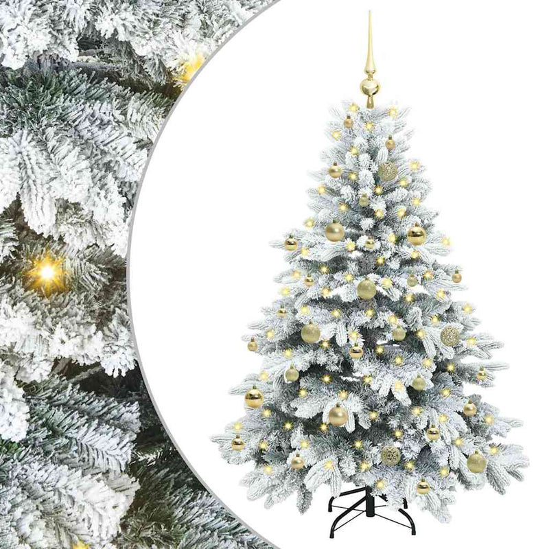 Chargez l'image dans la visionneuse de la galerie, Vidaxl kunstkerstboom met 150 led met standaard wit 150 cm pe en pvc