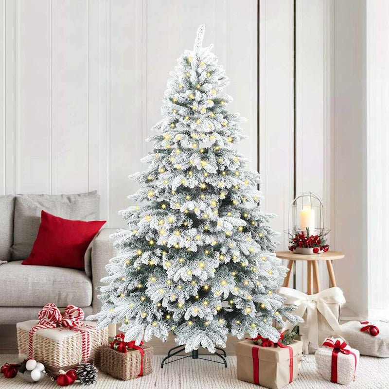 Chargez l'image dans la visionneuse de la galerie, Vidaxl kunstkerstboom met 300 led met standaard wit 180 cm pe en pvc
