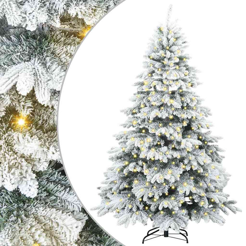 Chargez l'image dans la visionneuse de la galerie, Vidaxl kunstkerstboom met 300 led met standaard wit 180 cm pe en pvc