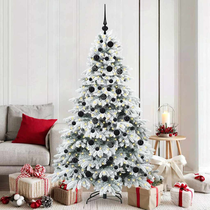Afbeelding laden in galerijviewer, Vidaxl kunstkerstboom met 300 led met standaard wit 180 cm pe en pvc