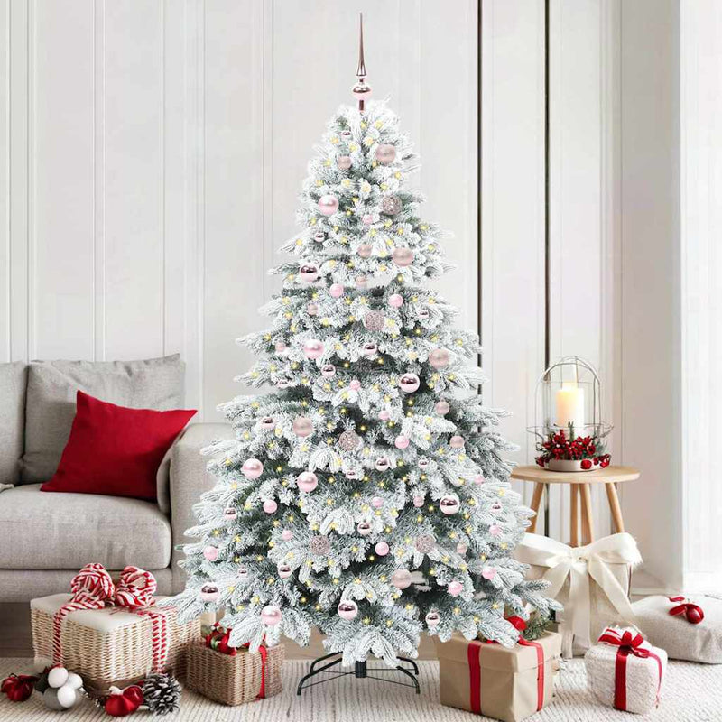 Afbeelding laden in galerijviewer, Vidaxl kunstkerstboom met 300 led met standaard wit 180 cm pe en pvc