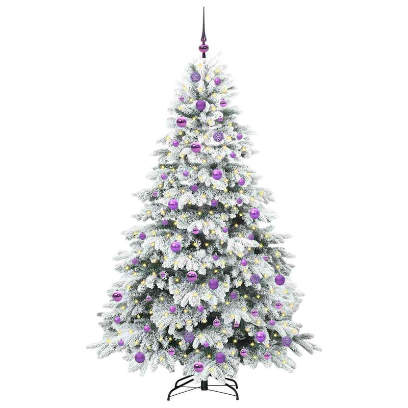 Afbeelding laden in galerijviewer, Vidaxl kunstkerstboom met 300 led met standaard wit 180 cm pe en pvc