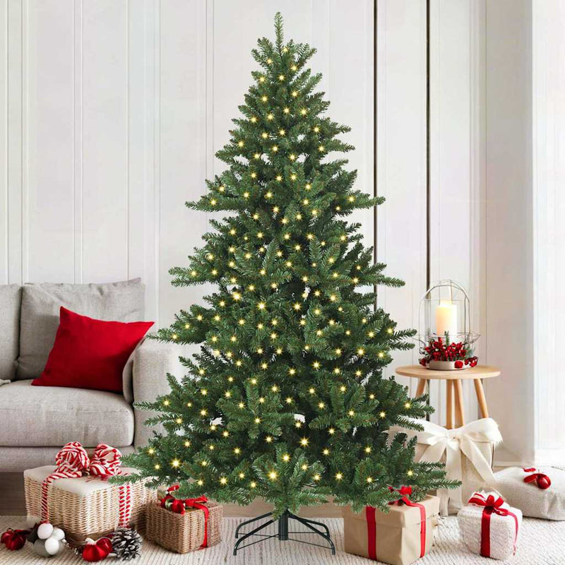 Afbeelding laden in galerijviewer, Vidaxl kunstmatige inklapbare kerstboom groen 180 cm pvc en staal