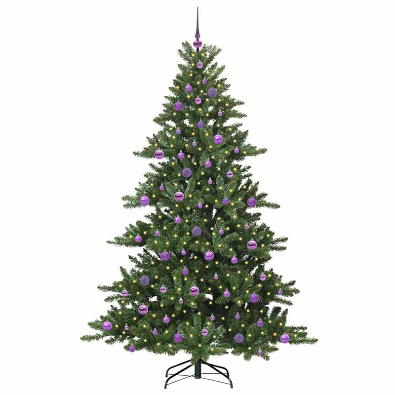 Afbeelding laden in galerijviewer, Vidaxl kunstmatige inklapbare kerstboom groen 210 cm pvc en staal