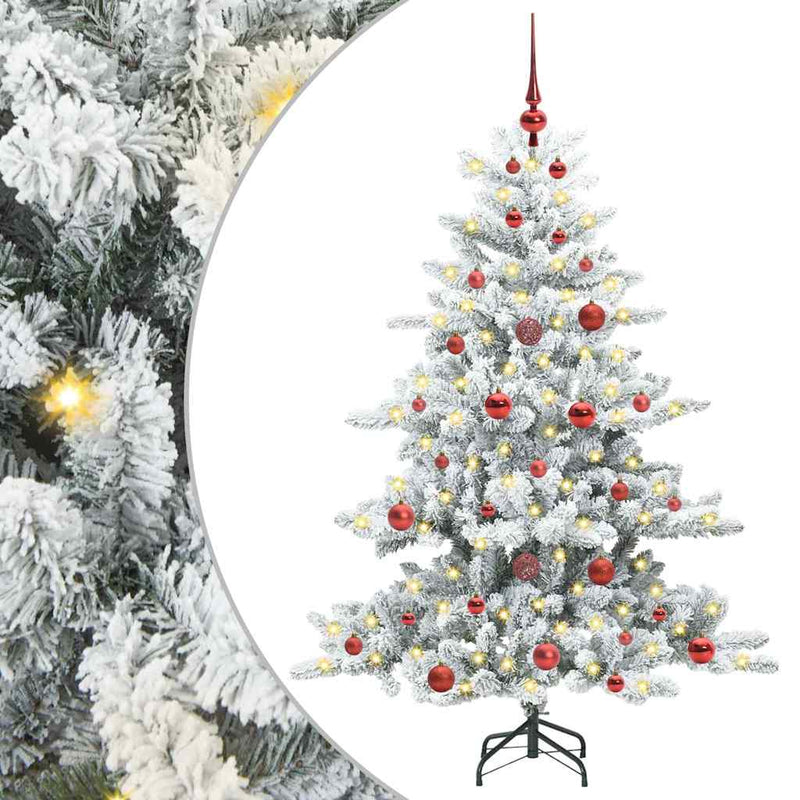 Chargez l'image dans la visionneuse de la galerie, Vidaxl kunstmatige inklapbare kerstboom wit 150 cm pvc en staal
