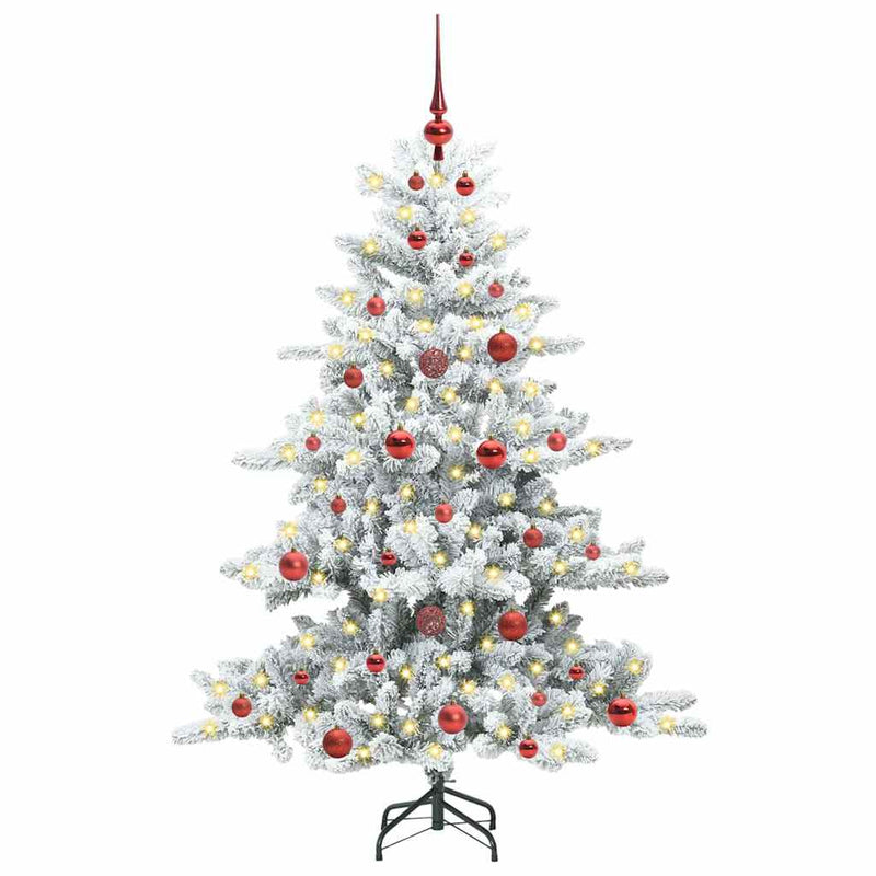 Chargez l'image dans la visionneuse de la galerie, Vidaxl kunstmatige inklapbare kerstboom wit 150 cm pvc en staal