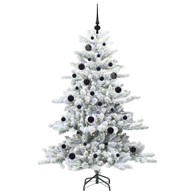 Chargez l'image dans la visionneuse de la galerie, Vidaxl kunstmatige inklapbare kerstboom wit 150 cm pvc en staal