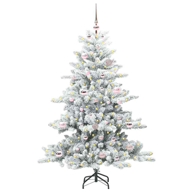 Afbeelding laden in galerijviewer, Vidaxl kunstmatige inklapbare kerstboom wit 150 cm pvc en staal