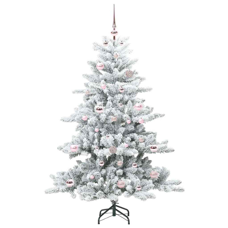 Afbeelding laden in galerijviewer, Vidaxl kunstmatige inklapbare kerstboom wit 150 cm pvc en staal