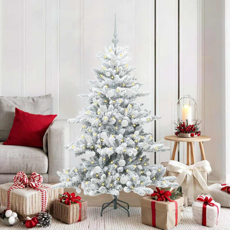 Afbeelding laden in galerijviewer, Vidaxl kunstmatige inklapbare kerstboom wit 150 cm pvc en staal