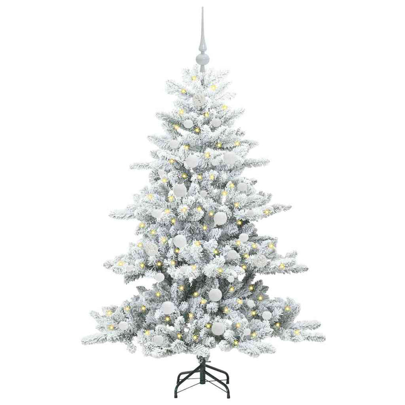 Afbeelding laden in galerijviewer, Vidaxl kunstmatige inklapbare kerstboom wit 150 cm pvc en staal
