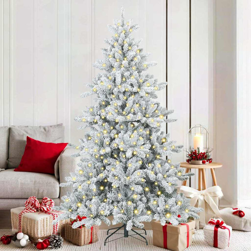 Afbeelding laden in galerijviewer, Vidaxl kunstmatige inklapbare kerstboom wit 180 cm pvc en staal