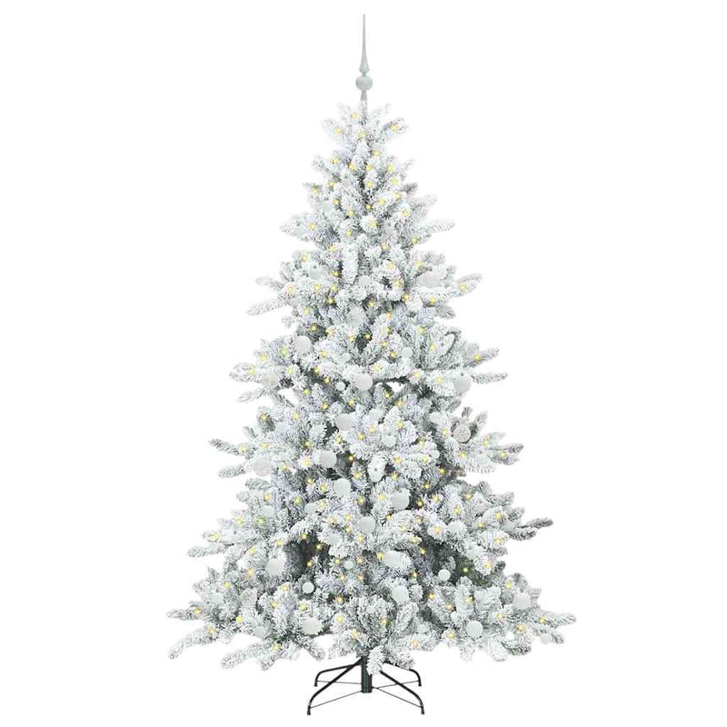 Chargez l'image dans la visionneuse de la galerie, Vidaxl kunstmatige inklapbare kerstboom wit 180 cm pvc en staal