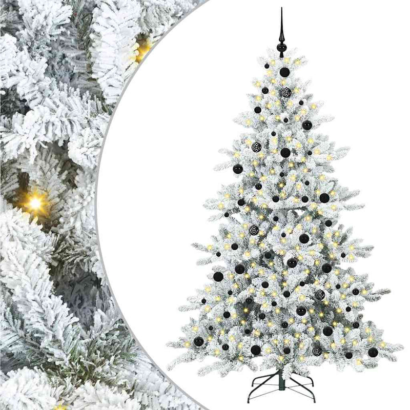 Chargez l'image dans la visionneuse de la galerie, Vidaxl kunstmatige inklapbare kerstboom wit 210 cm pvc en staal