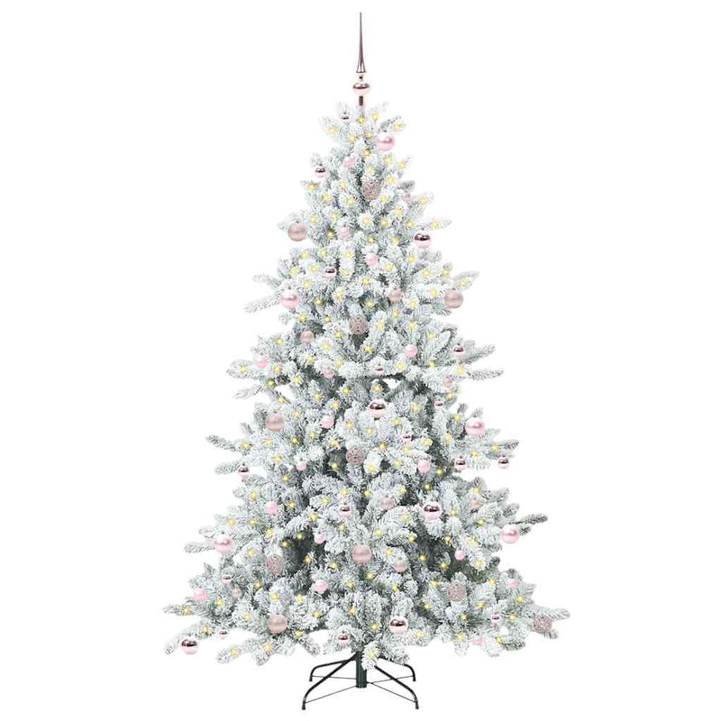 Chargez l'image dans la visionneuse de la galerie, Vidaxl kunstmatige inklapbare kerstboom wit 210 cm pvc en staal