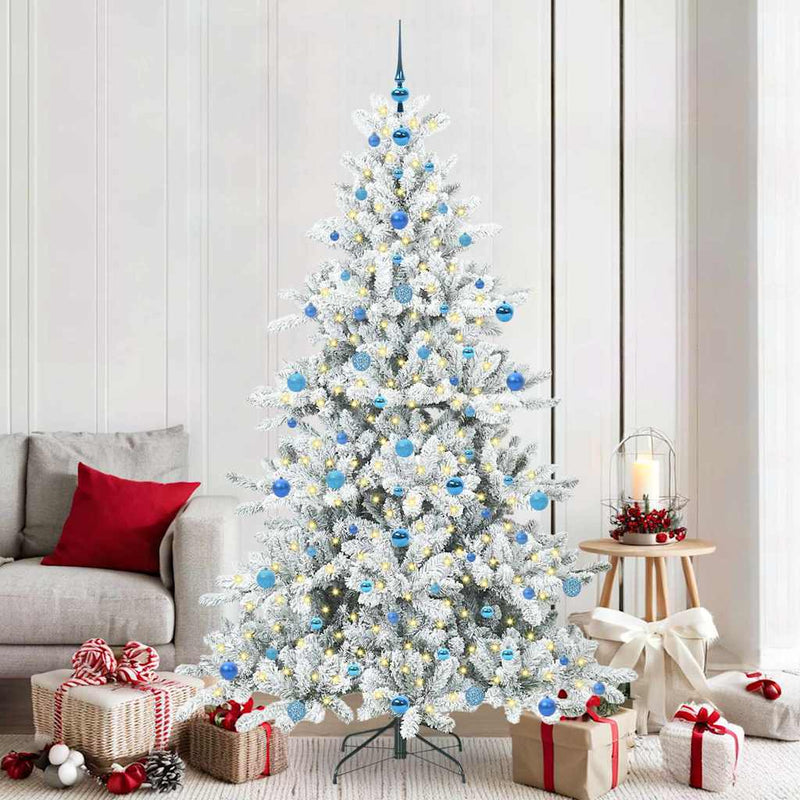 ギャラリービューアに画像をロードする, Vidaxl kunstmatige inklapbare kerstboom wit 210 cm pvc en staal