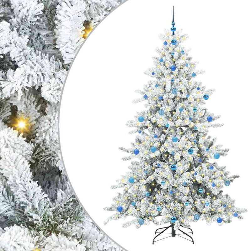 ギャラリービューアに画像をロードする, Vidaxl kunstmatige inklapbare kerstboom wit 210 cm pvc en staal