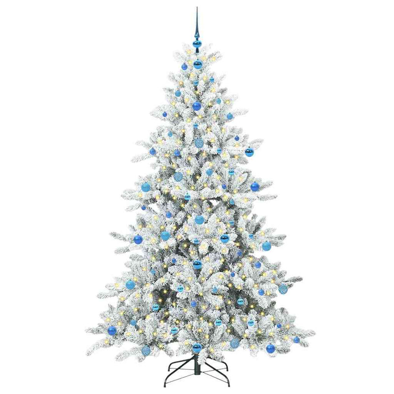ギャラリービューアに画像をロードする, Vidaxl kunstmatige inklapbare kerstboom wit 210 cm pvc en staal