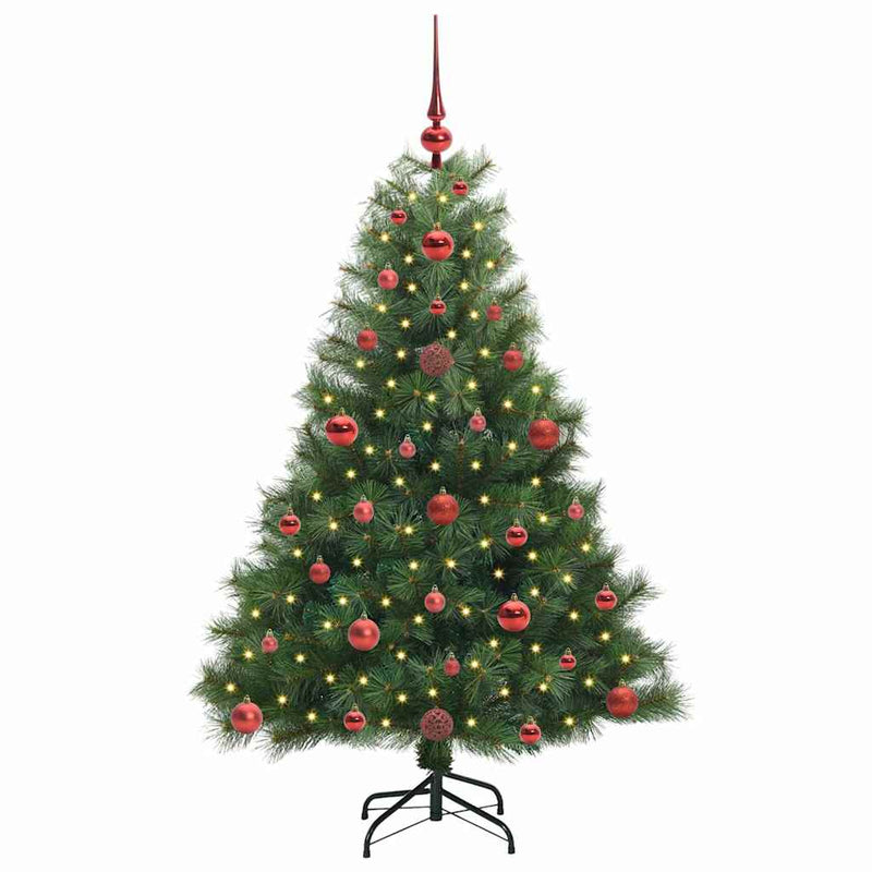 Chargez l'image dans la visionneuse de la galerie, Vidaxl kunstkerstboom met 150 led met standaard groen 120 cm pe en pvc