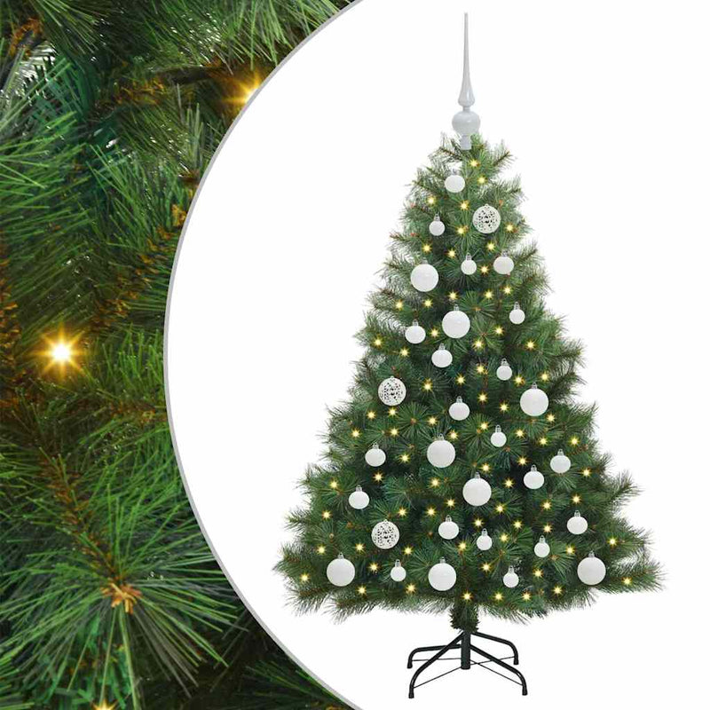 Chargez l'image dans la visionneuse de la galerie, Vidaxl kunstkerstboom met 150 led met standaard groen 120 cm pe en pvc