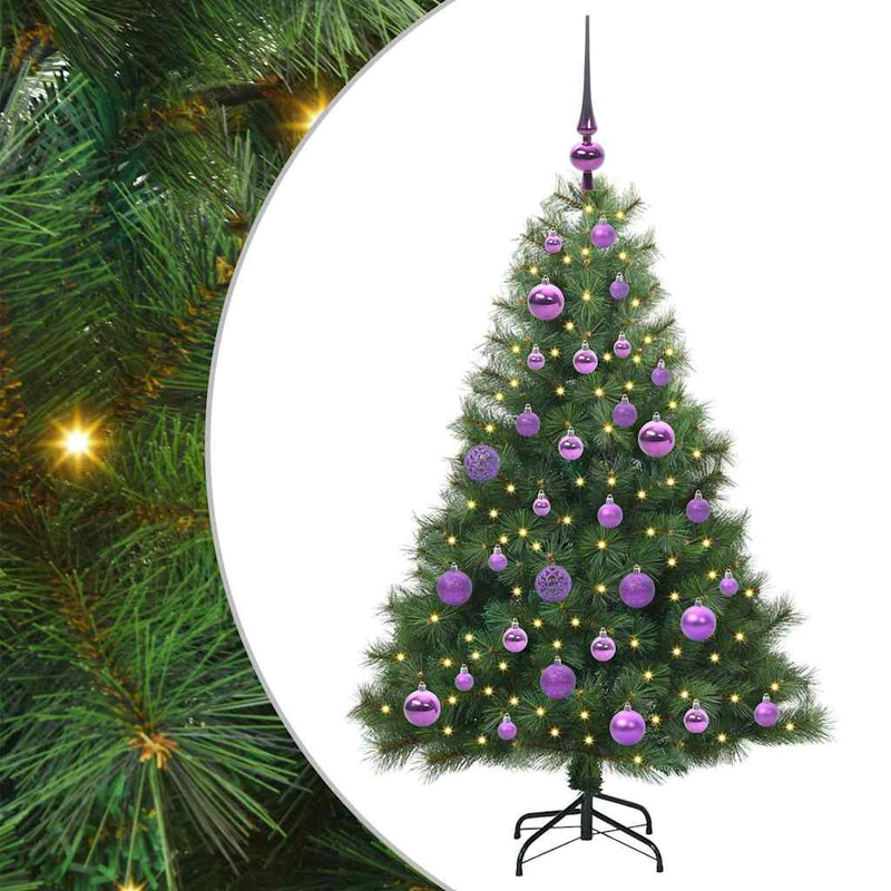 Chargez l'image dans la visionneuse de la galerie, Vidaxl kunstkerstboom met 150 led met standaard groen 120 cm pe en pvc