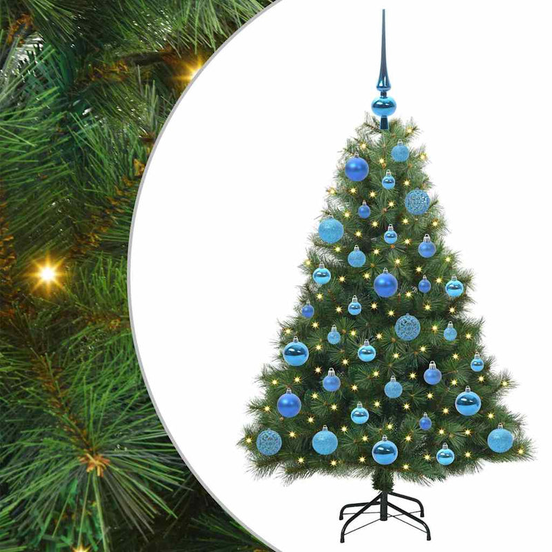 Chargez l'image dans la visionneuse de la galerie, Vidaxl kunstkerstboom met 150 led met standaard groen 120 cm pe en pvc