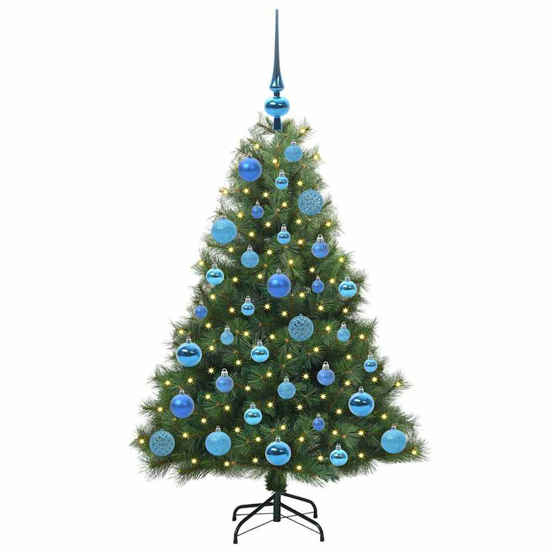 Chargez l'image dans la visionneuse de la galerie, Vidaxl kunstkerstboom met 150 led met standaard groen 120 cm pe en pvc