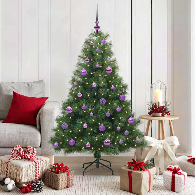 ギャラリービューアに画像をロードする, Vidaxl kunstkerstboom met 150 led met standaard groen 150 cm pe en pvc